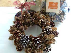 Small Mixed Cone Wreath